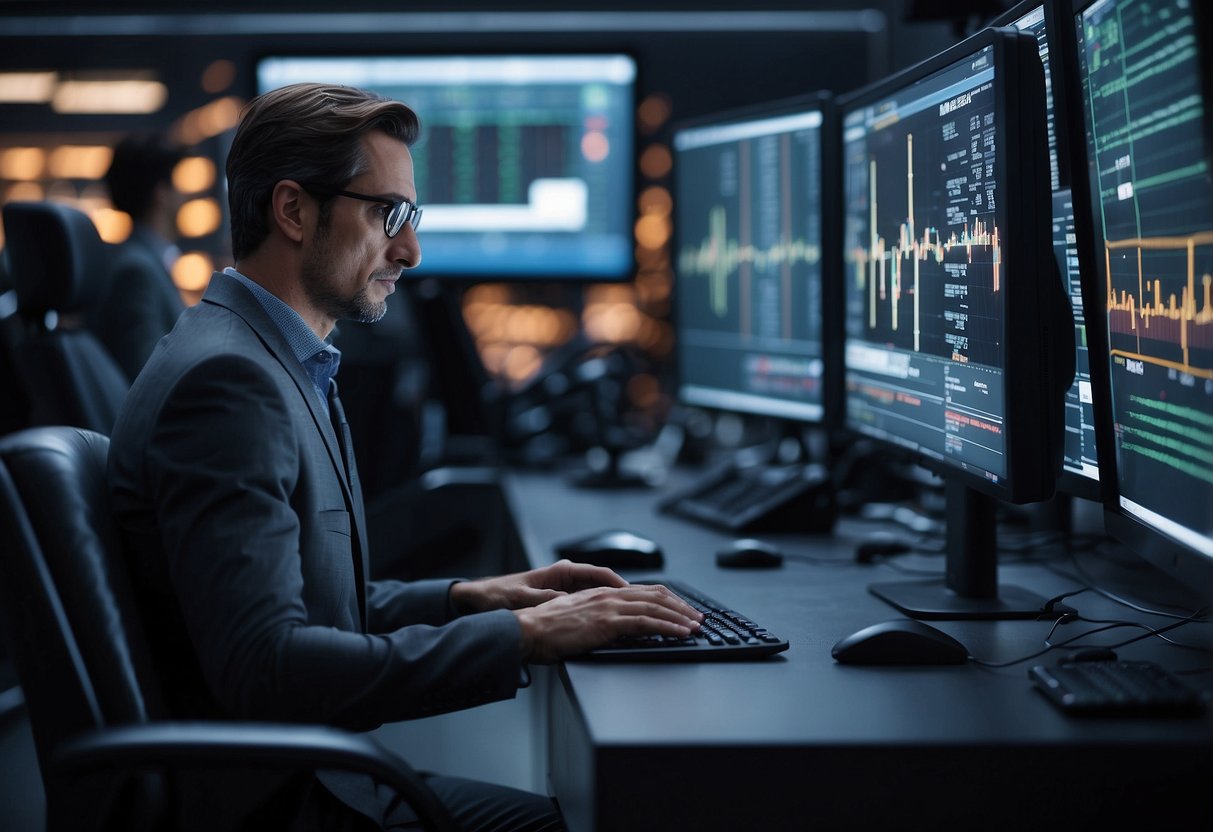 Advanced algorithms and AI shaping the future of trading. No humans or body parts in the scene