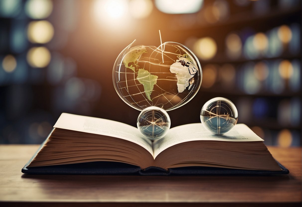 A focused mind achieving goals, with the book "Controle de Atenção e Psicologia do Sucesso Foco total" as the central subject